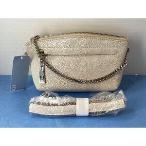 SORIAL  oceana blush mini crossbody/clutch/wristlet reptile skin design